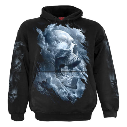 Black - Front - Spiral Direct Unisex Adult Grave Skies Hoodie