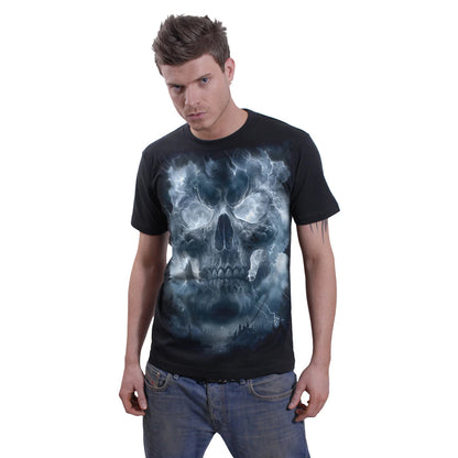 Black - Side - Spiral Direct Unisex Adult Grave Skies T-Shirt