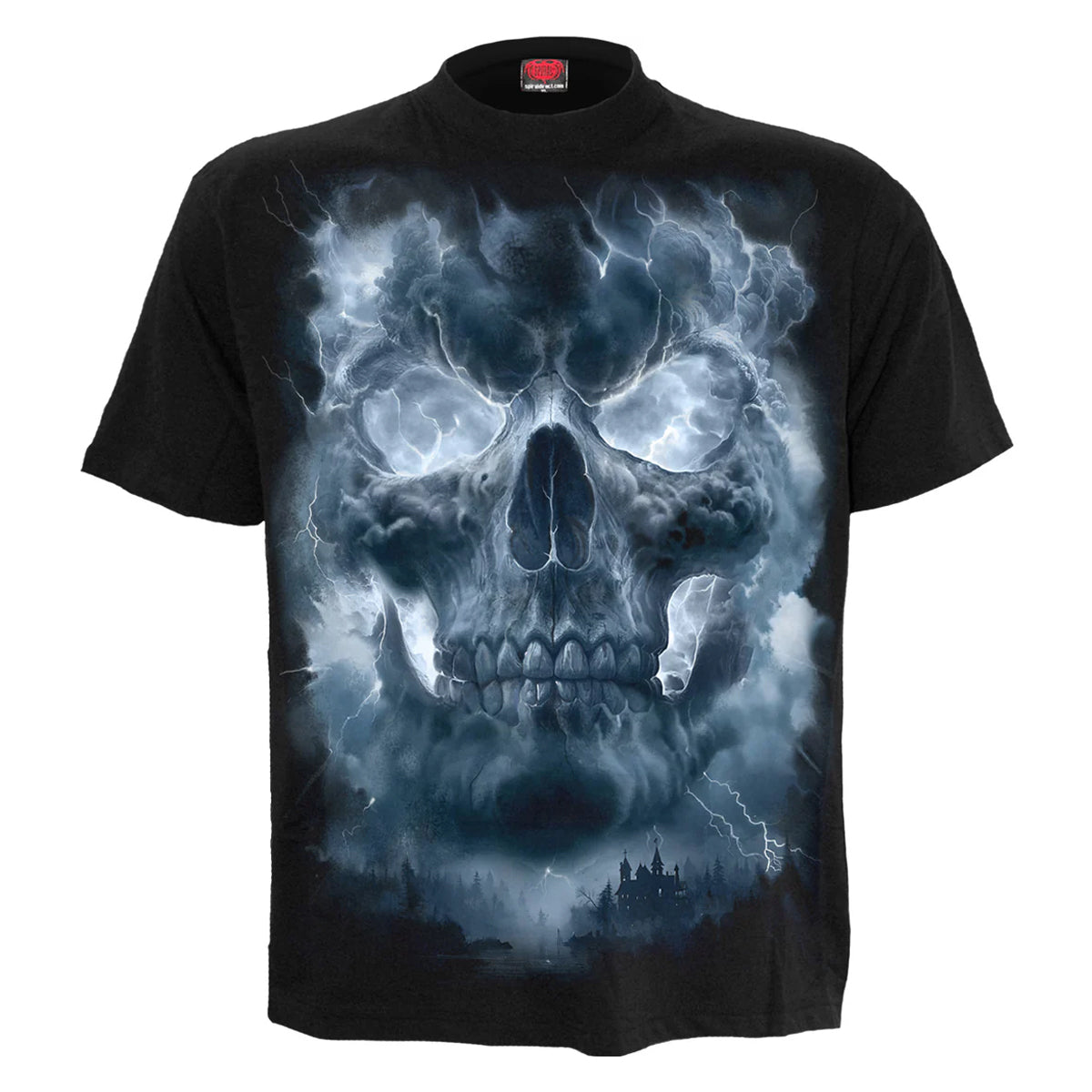 Black - Front - Spiral Direct Unisex Adult Grave Skies T-Shirt