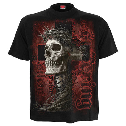 Black - Front - Spiral Direct Unisex Adult Silent Suffering T-Shirt