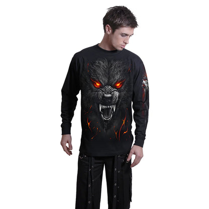 Black - Side - Spiral Direct Unisex Adult Darkest Fear Long-Sleeved T-Shirt