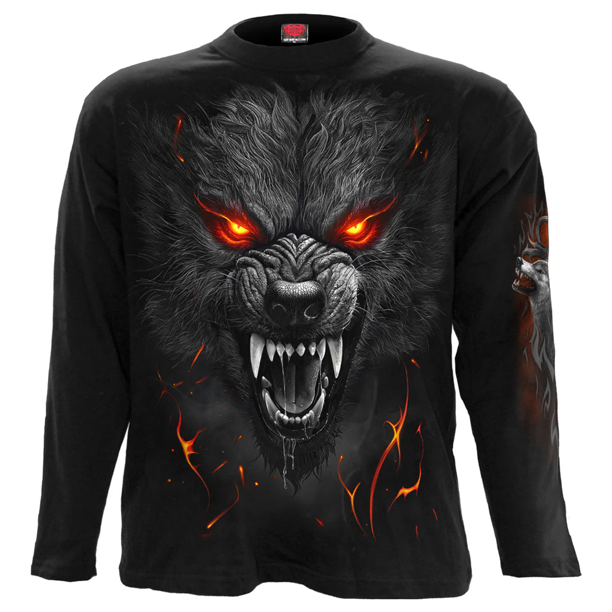 Black - Front - Spiral Direct Unisex Adult Darkest Fear Long-Sleeved T-Shirt
