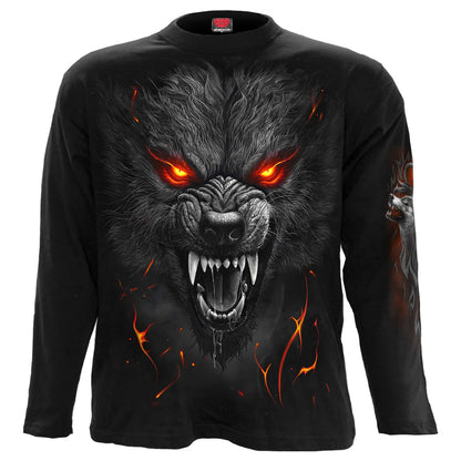 Black - Front - Spiral Direct Unisex Adult Darkest Fear Long-Sleeved T-Shirt