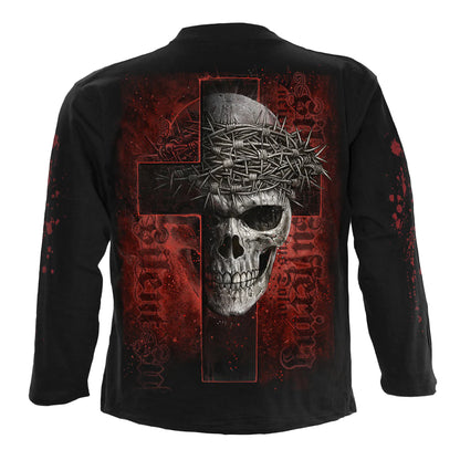 Black - Back - Spiral Direct Unisex Adult Silent Suffering Long-Sleeved T-Shirt