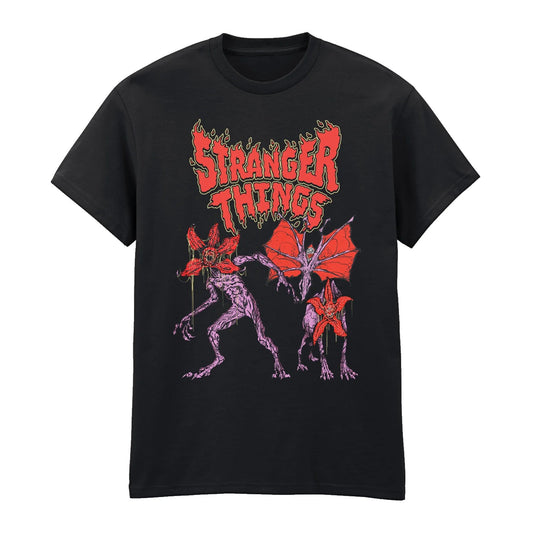 Black - Front - Stranger Things Unisex Adult Demobeasts T-Shirt