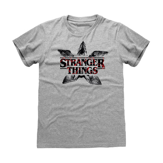 Grey - Front - Stranger Things Unisex Adult Demogorgon Mouth Heather T-Shirt