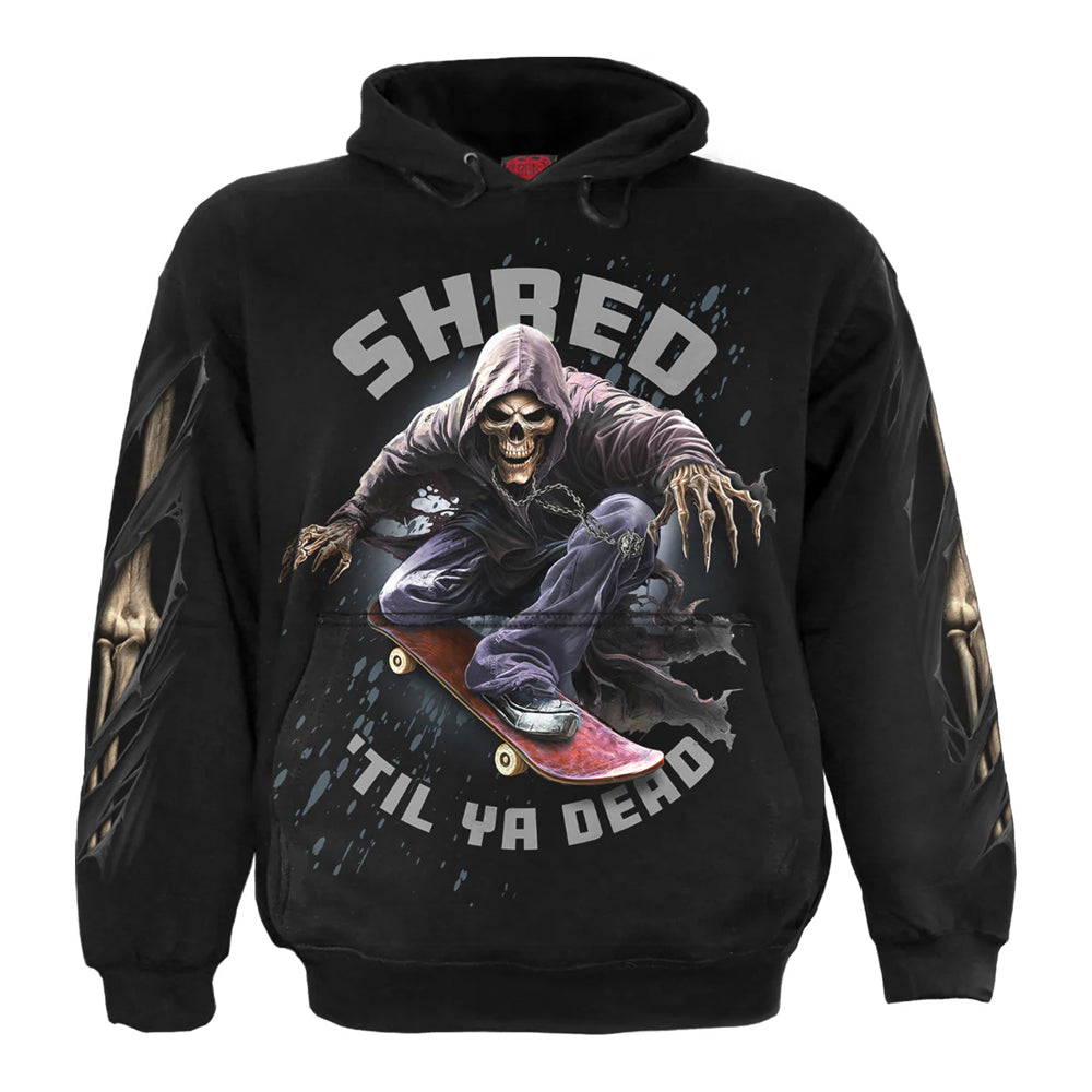 Black - Front - Spiral Unisex Adult Soul Boarder Hoodie