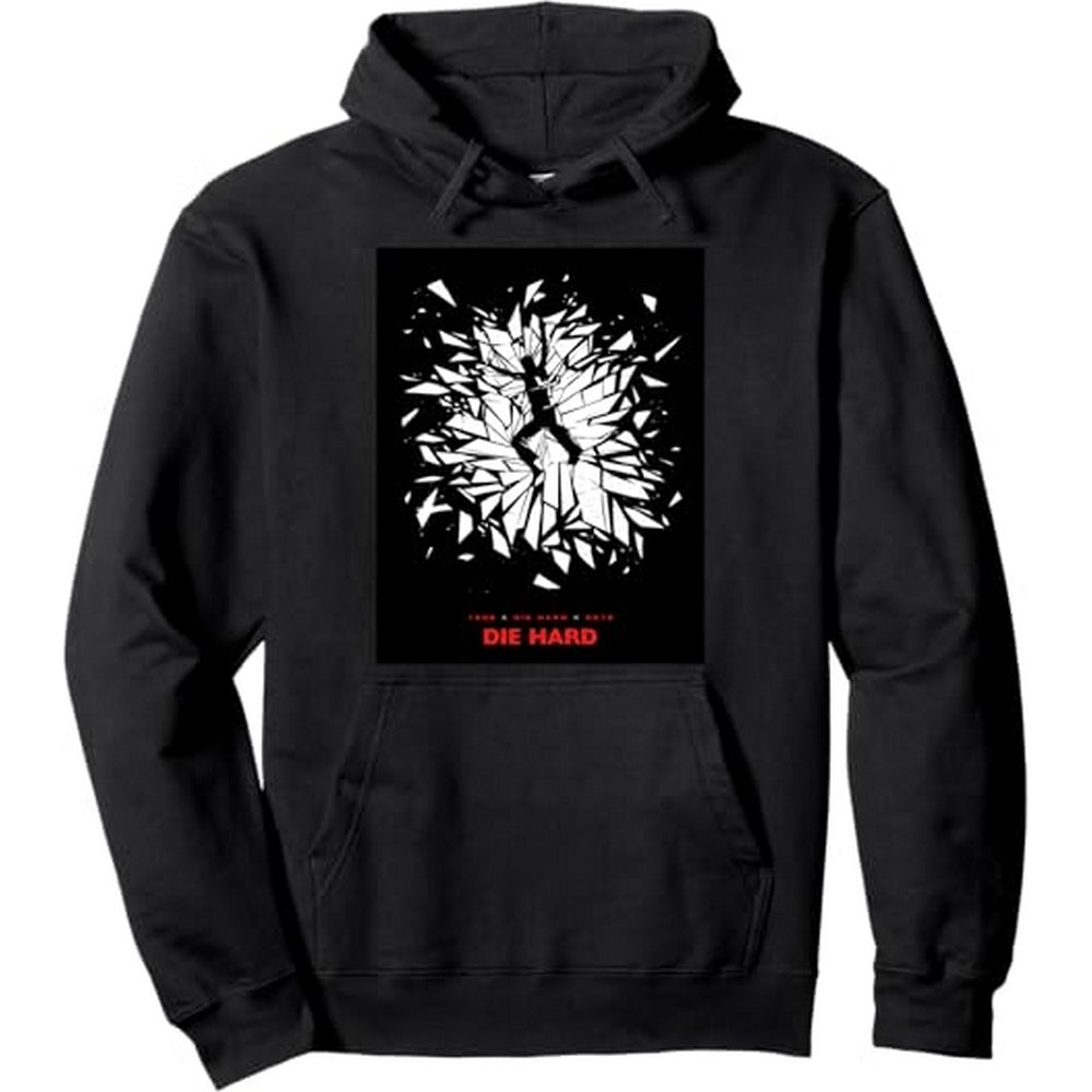 Black - Front - Wednesday Unisex Adult Shattered Glass Hoodie
