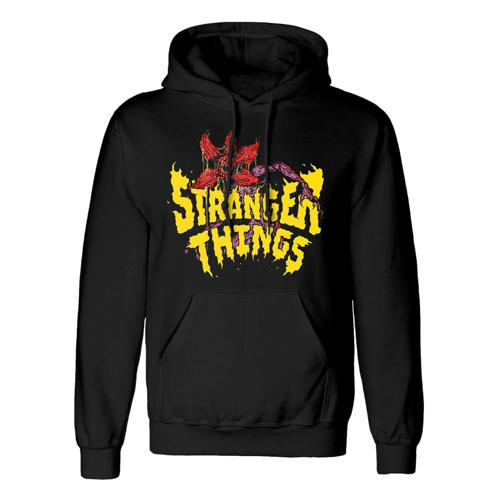 Black - Front - Stranger Things Unisex Adult Thrashin Logo Hoodie