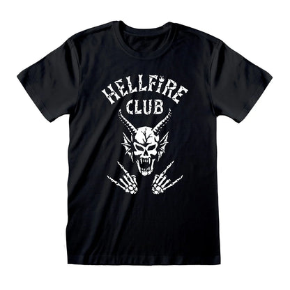 Black - Front - Stranger Things Unisex Adult Hellfire Club T-Shirt