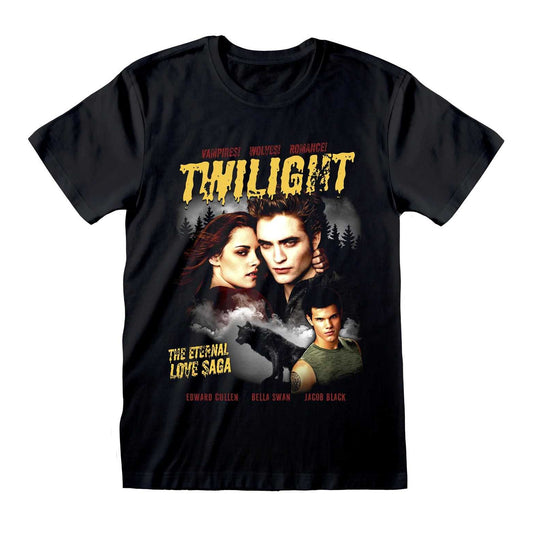 Black - Front - Twilight Unisex Adult The Eternal Love Saga Comic T-Shirt