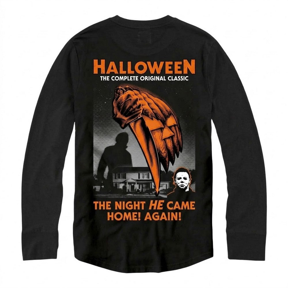 Black - Back - Halloween Unisex Adult The Night He Came Home Long-Sleeved T-Shirt