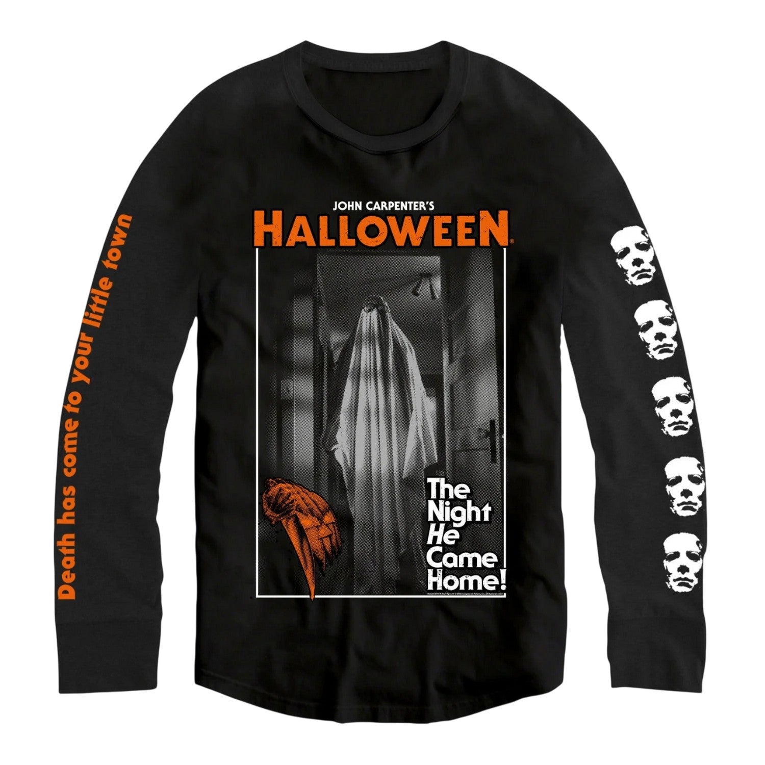 Black - Front - Halloween Unisex Adult The Night He Came Home Long-Sleeved T-Shirt