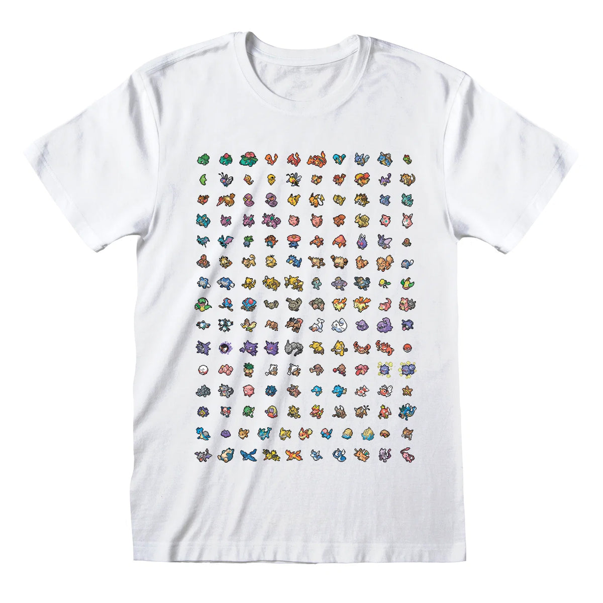 White - Front - Pokemon Unisex Adult Characters Cotton T-Shirt