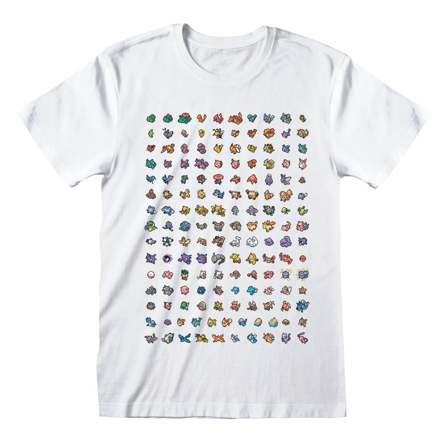 White - Front - Pokemon Unisex Adult Characters Cotton T-Shirt