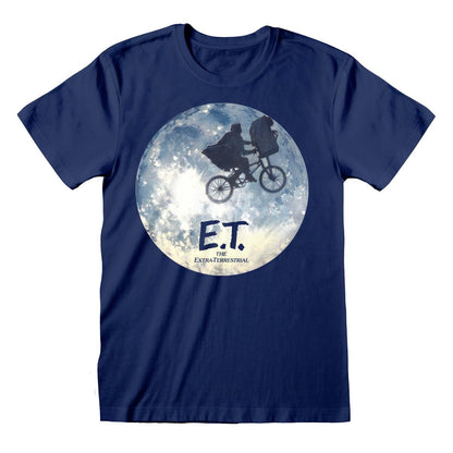 Blue - Side - E.T. the Extra-Terrestrial Unisex Adult Moon Silhouette T-Shirt