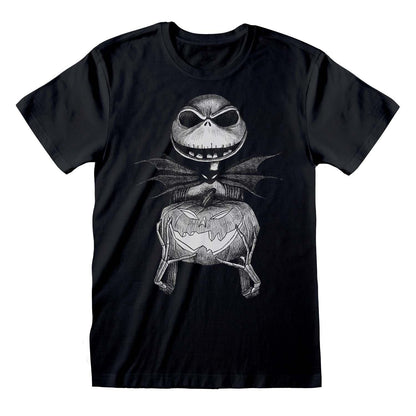 Black - Front - Nightmare Before Christmas Unisex Adult Jack Skellington T-Shirt