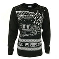 Black-White - Front - Back To The Future Unisex Adult Christmas Time Knitted Jumper
