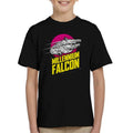 Black - Back - Star Wars Childrens-Kids Millennium Falcon T-Shirt