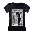 Black-Grey - Front - Junji-Ito Womens-Ladies Fitted T-Shirt