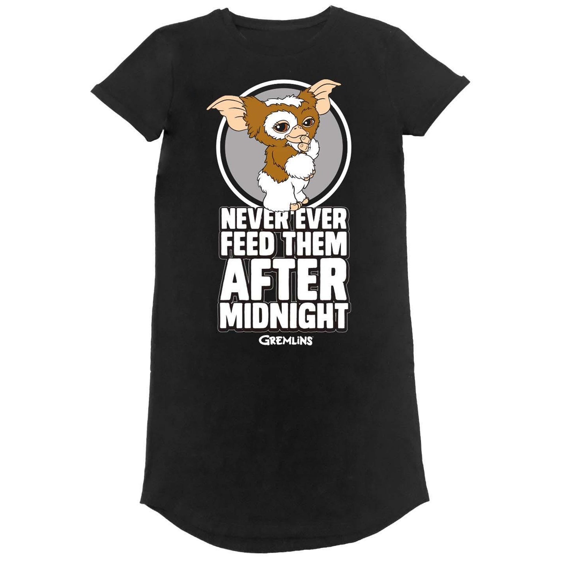 Black - Front - Gremlins Womens-Ladies T-Shirt Dress