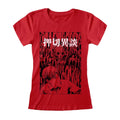 Red - Front - Junji-Ito Womens-Ladies Drips Fitted T-Shirt