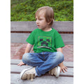 Green - Back - Minecraft Childrens-Kids Creeper Face T-Shirt