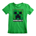 Green - Lifestyle - Minecraft Childrens-Kids Creeper Face T-Shirt