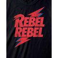Black - Lifestyle - David Bowie Unisex Adult Rebel Rebel T-Shirt
