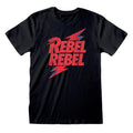 Black - Front - David Bowie Unisex Adult Rebel Rebel T-Shirt
