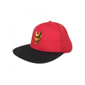 Red-Black - Side - Iron Man Face Snapback Cap