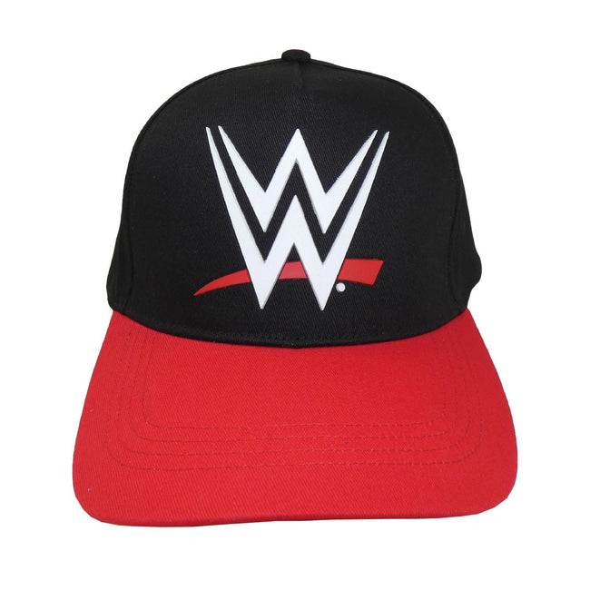 Black-Red - Front - WWE Logo Baseball Cap