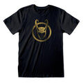 Black-Gold - Front - Loki Unisex Adult Icon T-Shirt