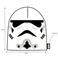White - Front - Star Wars Face Trooper Beanie