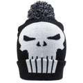 Black - Pack Shot - The Punisher Pom Pom Skull Beanie