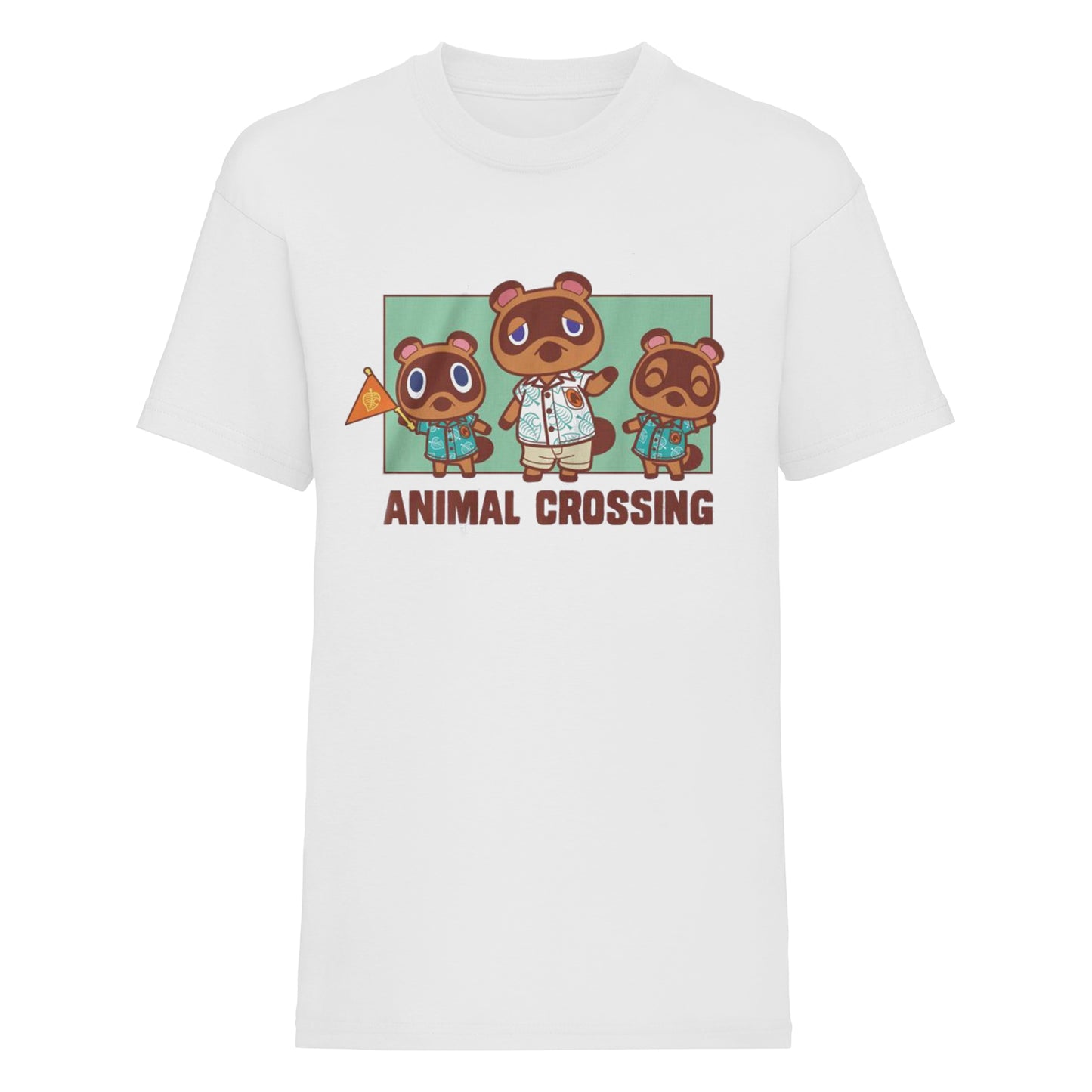 White - Front - Animal Crossing Womens-Ladies Nook Family Fitted T-Shirt