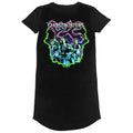 Black - Front - Ghostbusters Womens-Ladies Arcade Neon T-Shirt Dress