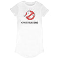 White - Front - Ghostbusters Womens-Ladies Logo T-Shirt Dress