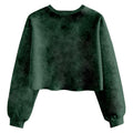 Green - Back - Harry Potter Unisex Adult Slytherin Constellation Acid Wash Crop Sweatshirt