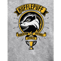 Grey Heather - Side - Harry Potter Childrens-Kids Comic Style Hufflepuff T-Shirt