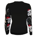 Black-White-Red - Back - Star Wars Unisex Adult Vader And Trooper Face Knitted Christmas Sweatshirt