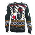 Multicoloured - Front - Star Wars Unisex Adult Bounty Full Boba Fett Knitted Christmas Jumper