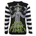 Black-White-Green - Front - Beetlejuice Unisex Adult Showtime Knitted Jumper