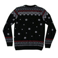 Black-White - Back - Gremlins Unisex Adult Skiing Gizmo Knitted Christmas Jumper