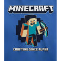 Blue - Side - Minecraft Childrens-Kids Crafting Since Alpha T-Shirt