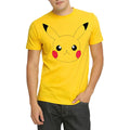 Yellow - Side - Pokemon Unisex Adult Pikachu Face T-Shirt