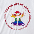 White - Side - Lilo & Stitch Womens-Ladies Rainbow Ohana T-Shirt