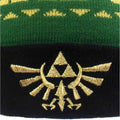 Black-Green-Gold - Back - Legend Of Zelda Unisex Adult Logo Beanie