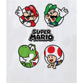 White - Side - Super Mario Unisex Adult Circle T-Shirt