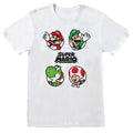 White - Front - Super Mario Unisex Adult Circle T-Shirt